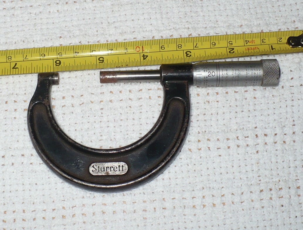 Vintage Starrett Micrometer 436 2 in 1-64 015625