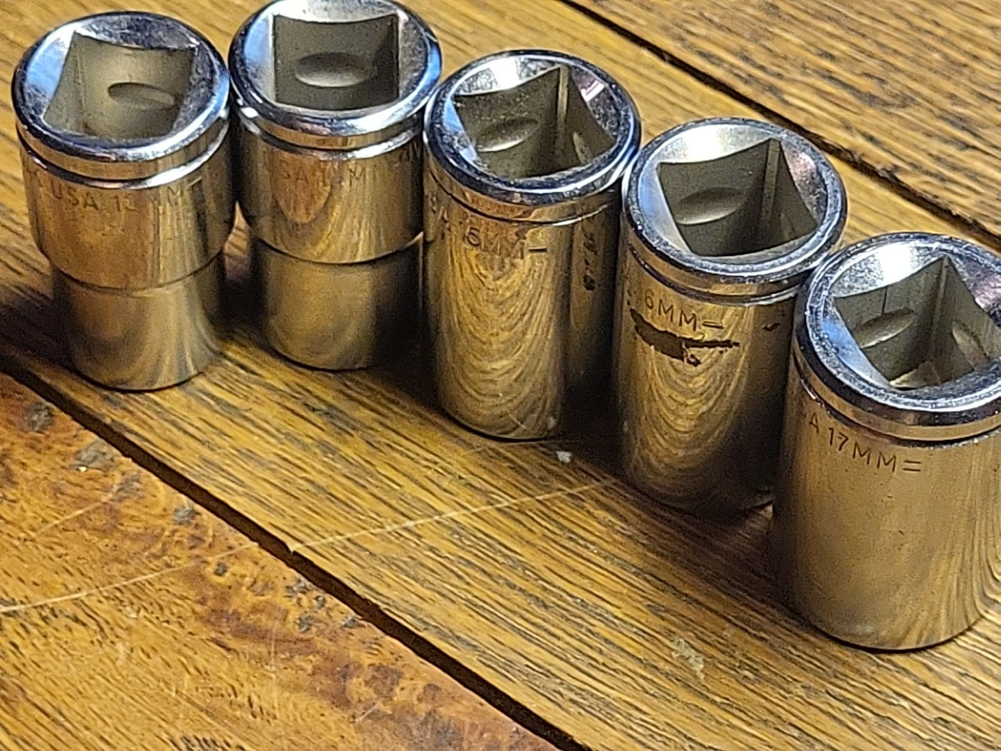 Blackhawk USA Tool 1/2 inch Drive SOCKETS 13mm,14mm,15mm,16mm,17mm