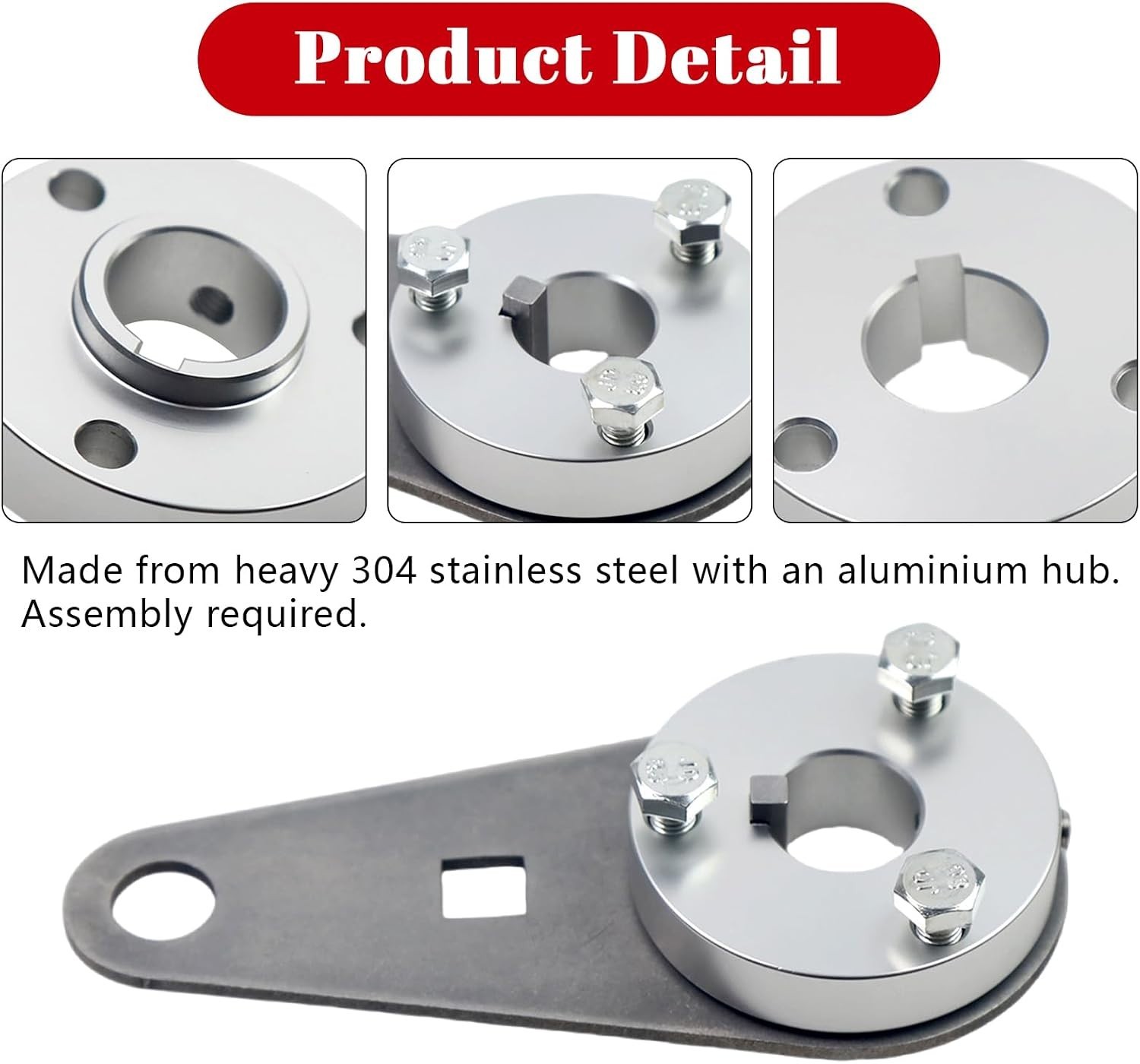 Durable 304 Stainless Steel Crankshaft Holder for 3/4″ Cranks – Polished Finish