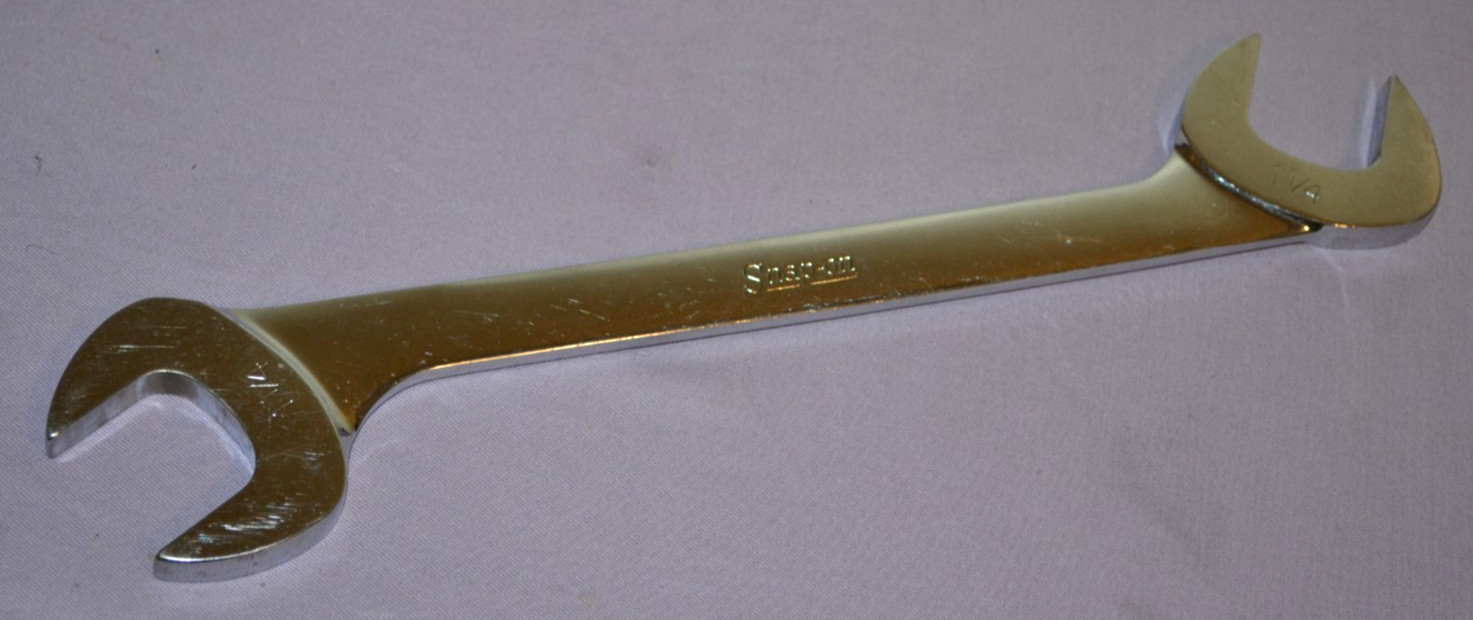 Snap On VS40 SAE 1-1/4″ Four-Way Angle Head Open-End Chrome Wrench USA — Great