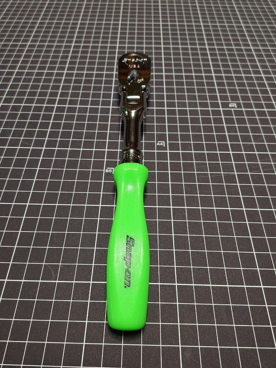 Snap-on / FHFD80A 3/8 Drive Short Flex Ratchet Green Hard Grip USA New Old Stock