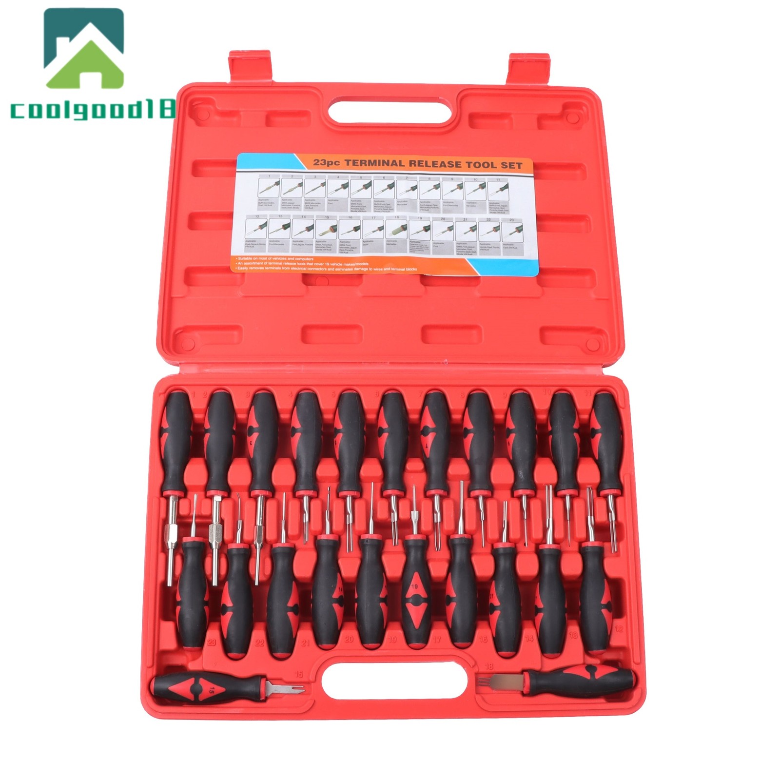 Universal Wire Terminal Electrical Connector Crimp Pin Removal Release Tool Kit