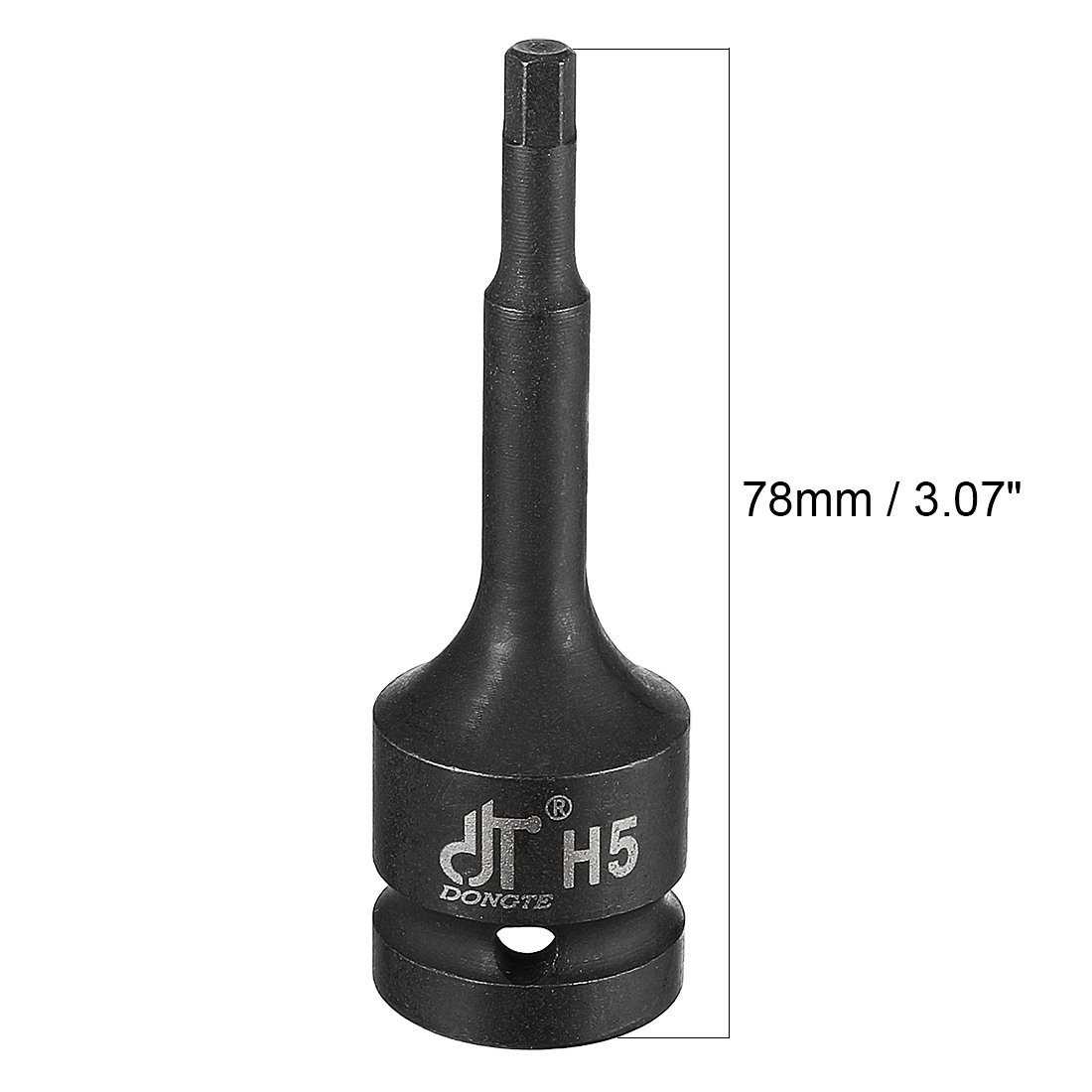 uxcell 1/2″ Drive x H5 (5mm) Impact Hex Bit Socket, Metric 3″ Length, Cr-Mo…