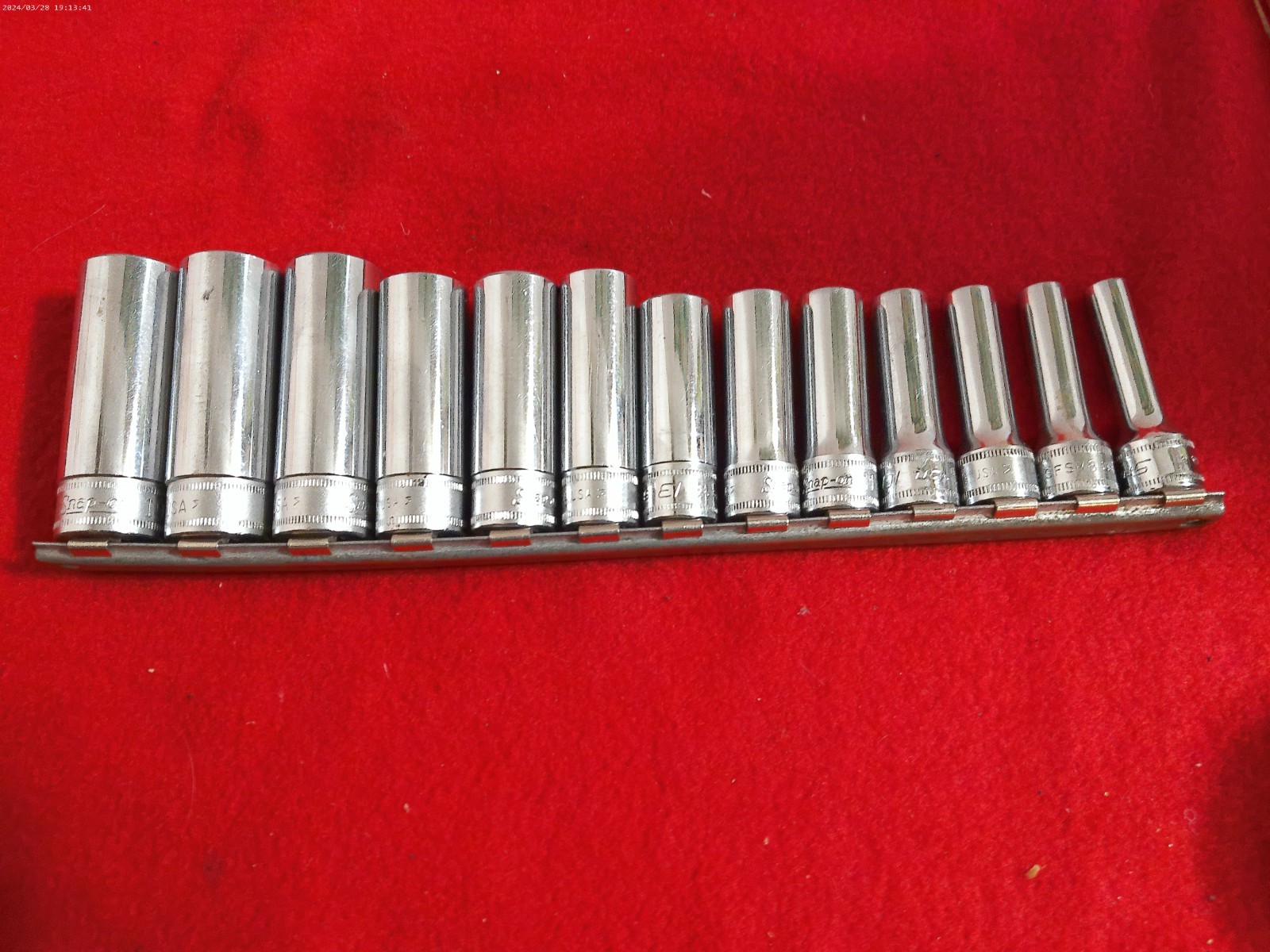 Snap On 3/8” Drive Deep Metric 13 Pc Socket Set 7-19mm SFSM Series read