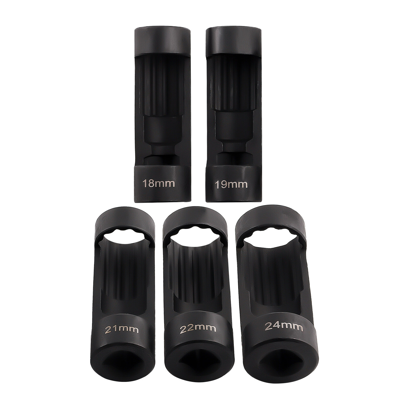 5pcs Strut Nut Socket 18mm 19mm 21mm 22mm 24mm 1/2 Drive Suspension Shock Tool