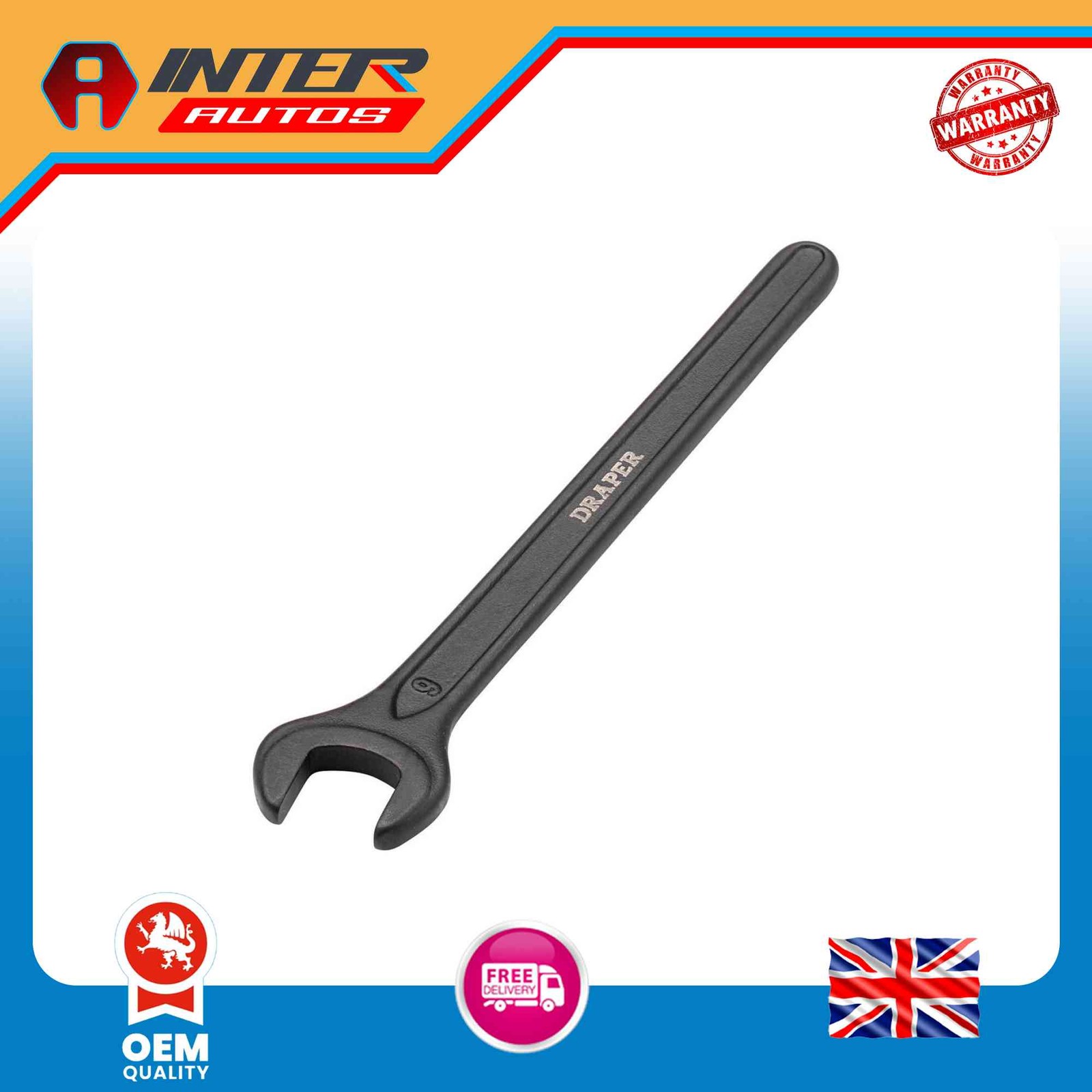 Draper Single Open End Spanner, 9mm 37519