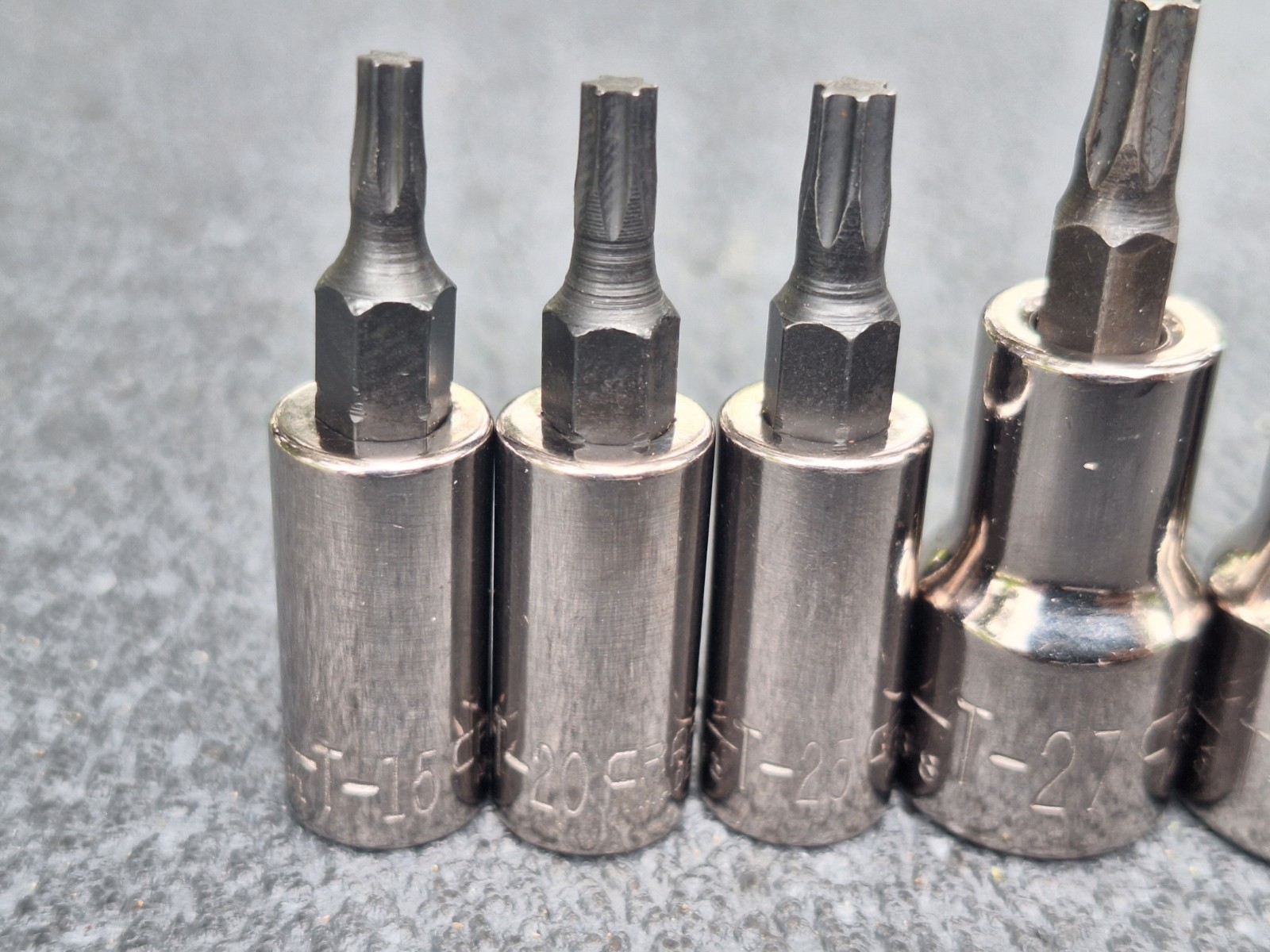 NOS Craftsman GK USA 11-pc 1/4 3/8 1/2 TORX Bit Socket Set w/RARE T-27 & T-47
