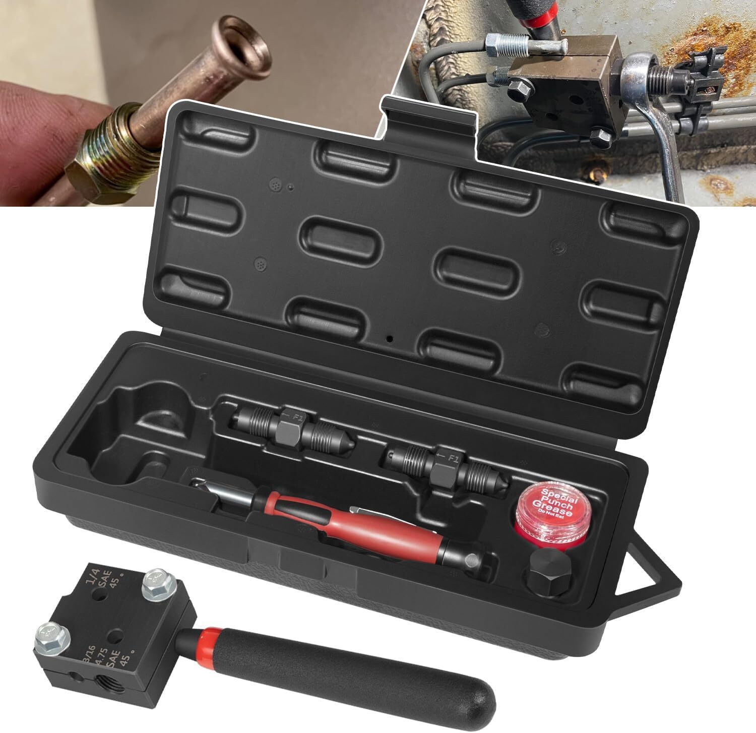 33260 Single/Double Flaring Tool Kit For 3/16″ and 1/4″ Tubing on Most Vehicles