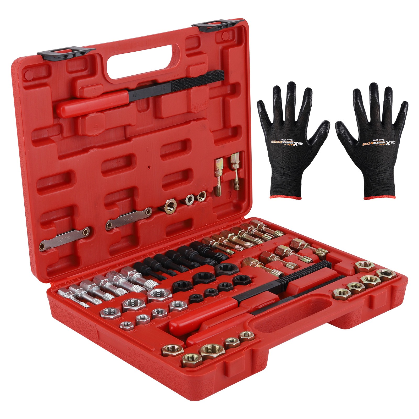 56x Thread Restorer Kit, Rethread Repair Tools UNC UNF & MetricThread Chaser Set