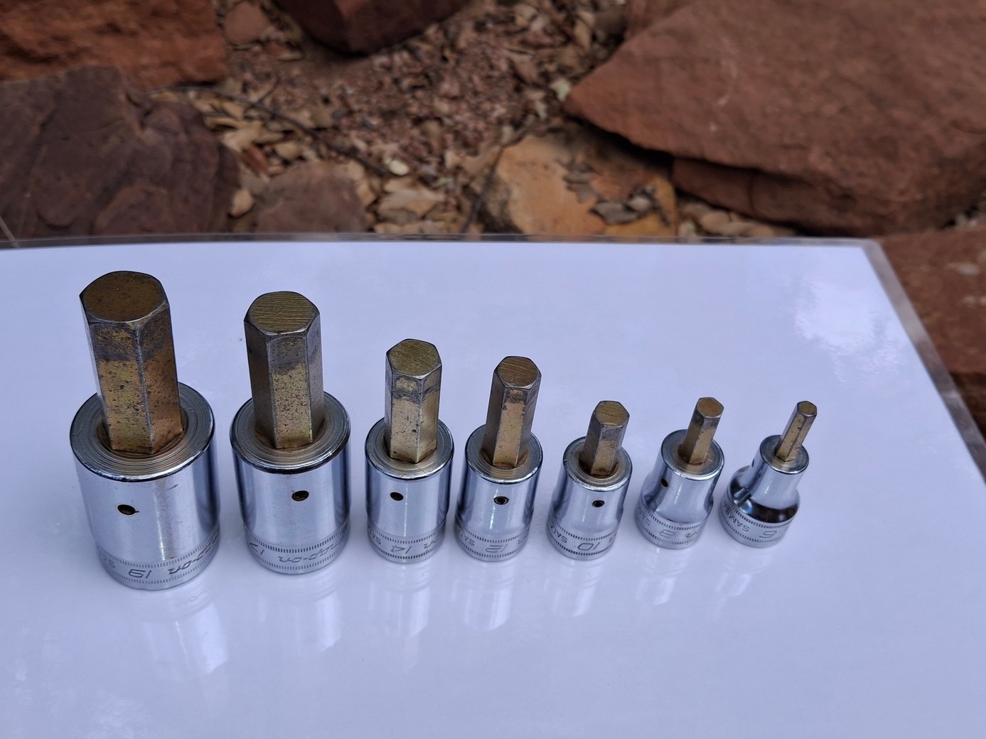 Snap-On 7-pc 1/2” Drive Hex Bit Sockets 6mm SAM6A – 19mm SAM19 Used Nice!