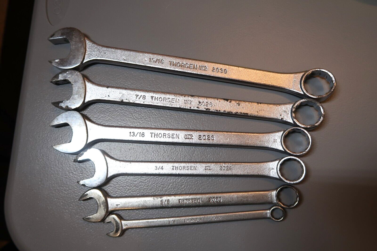 Vintage 6 – Piece Thorsen USA Wrench Set – 2030 2028 2026 2024 2020 2012 USA