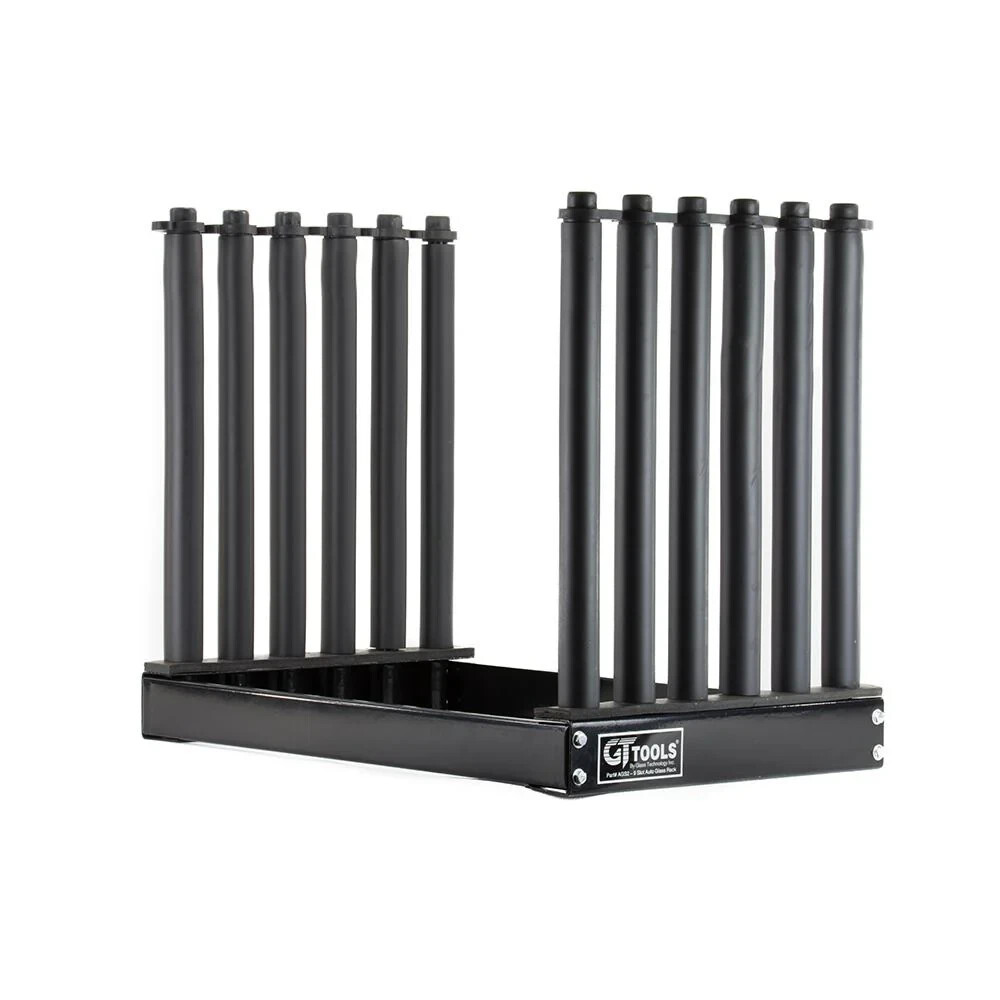 GT Tools 9-Slot Glass Rack Windshield Glass Carrier Safe, Durable Transportation