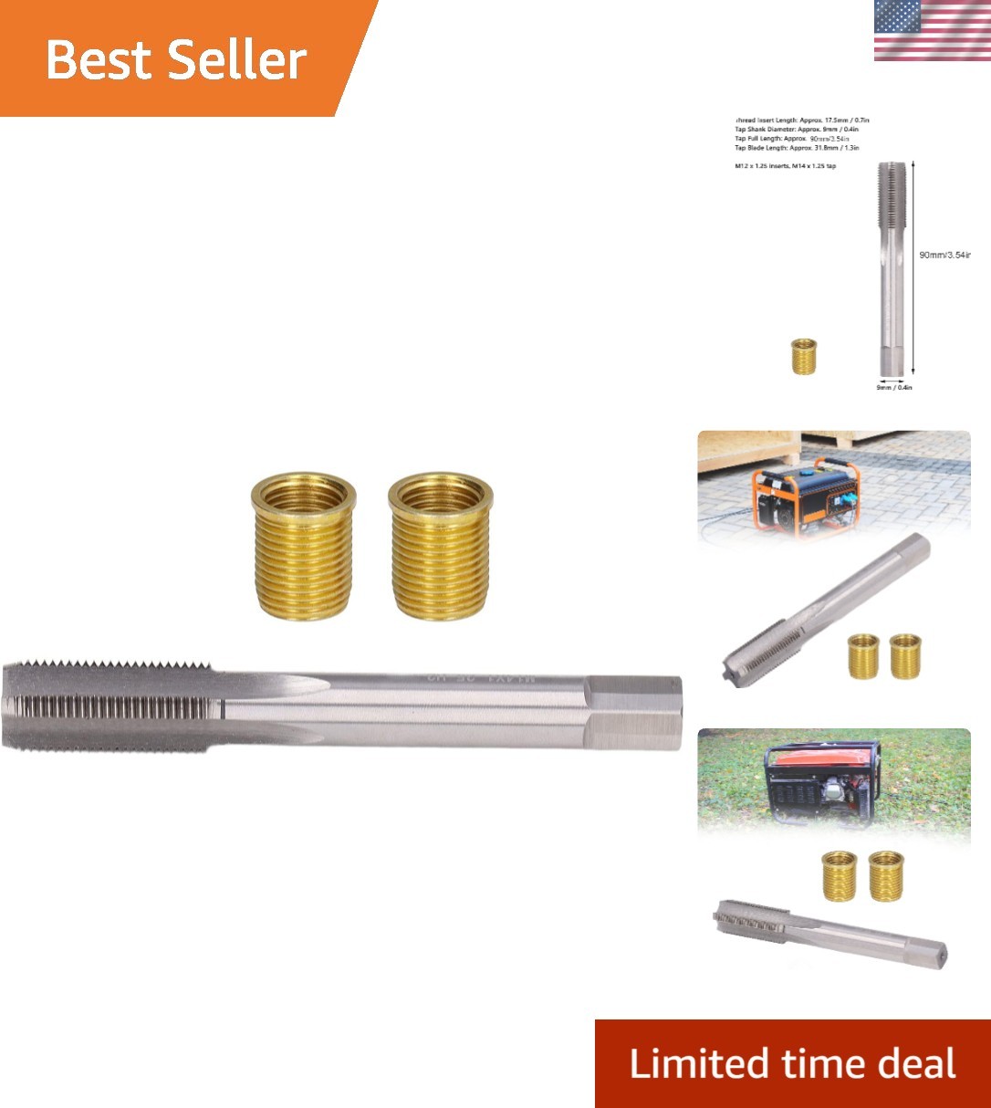12Mm X 1.25 Helicoil Kit, m12x1.25 Spark Plug Thread Repair kit 12 Insert m…