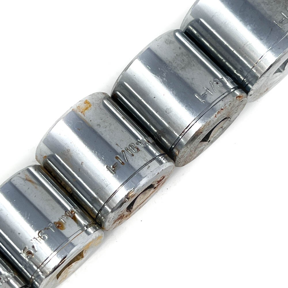 12 Pcs SAE 1/2 in Drive, Socket Set, 6 Point, Hand Tools, Workshop Equipments