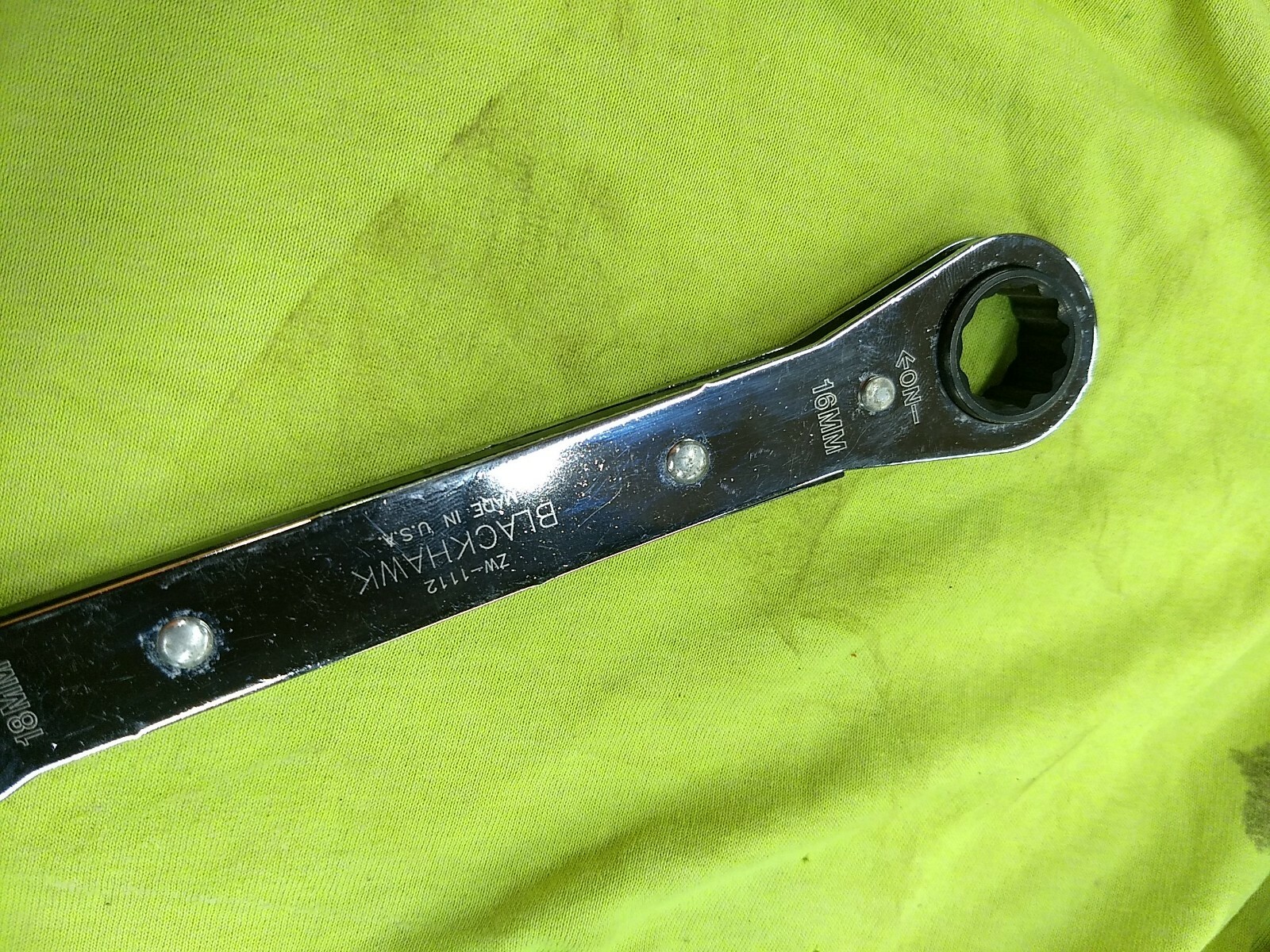 New Blackhawk USA Metric Box End Ratcheting Wrench 16-18mm ZW-1112