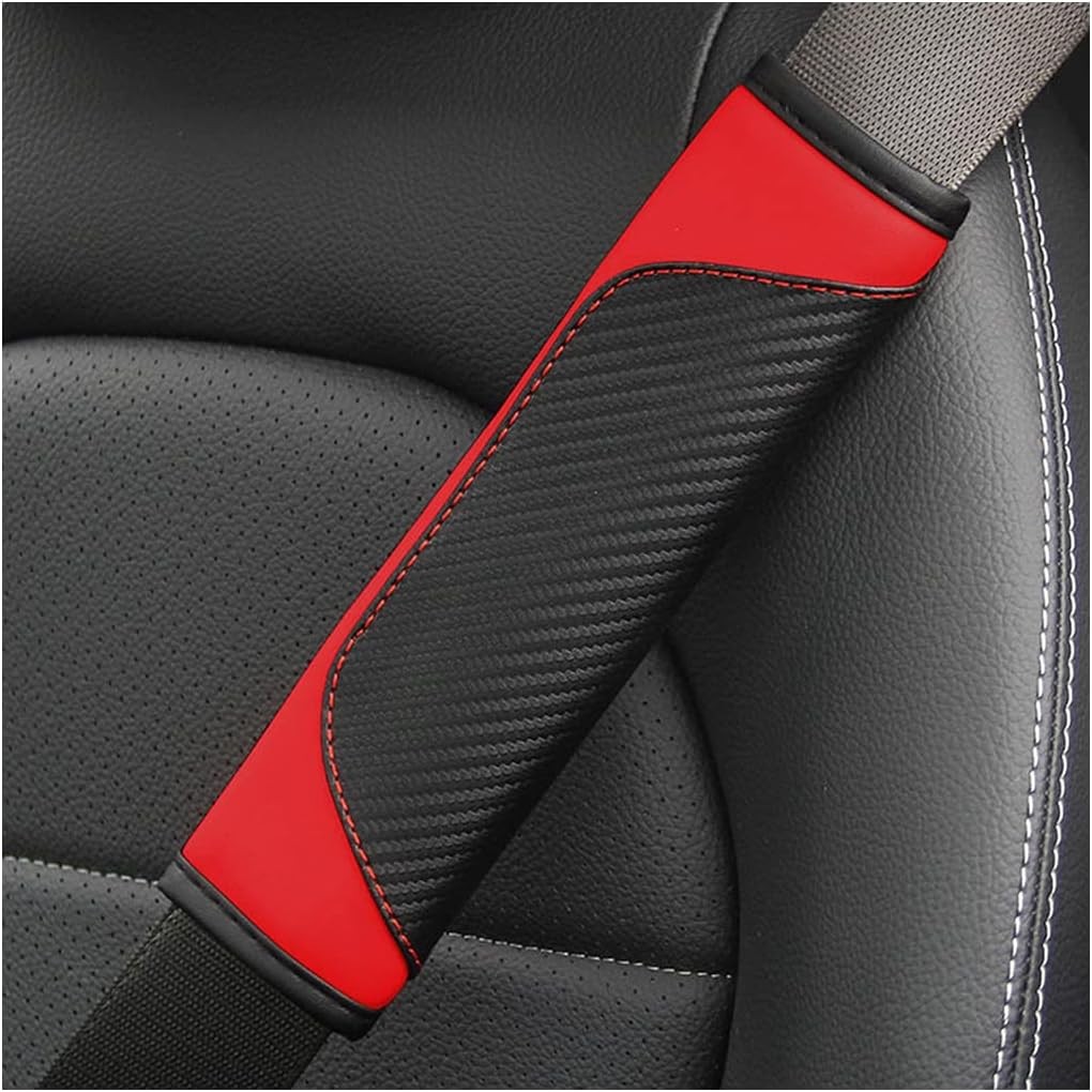 4× Car Seat Belt Liner Covers & Armrest Pad & Steering wheel Cover Auto Set US