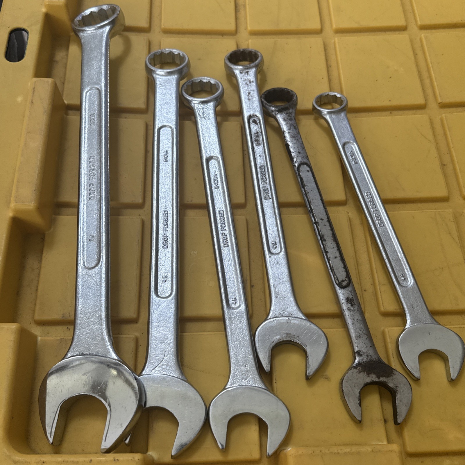 Gedore 6pc Lot 1 1/4, 1 1/16, 1, 15/16, 7/8, 13/16 Combination Wrench 12 point.