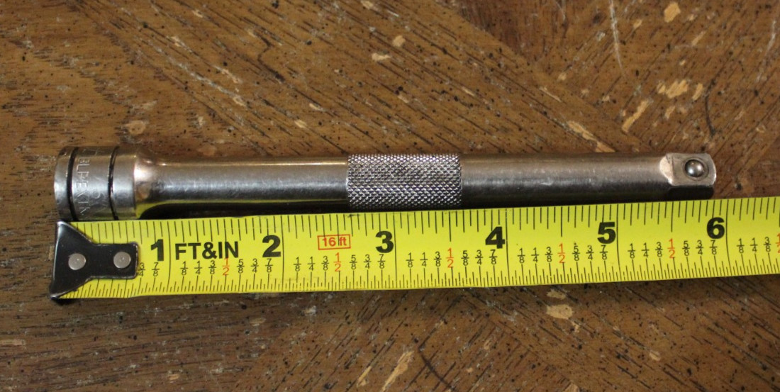 Blue Point Tools 6″ Long Chrome Knurled Extension 3/8″ Drive BLPEXTK386