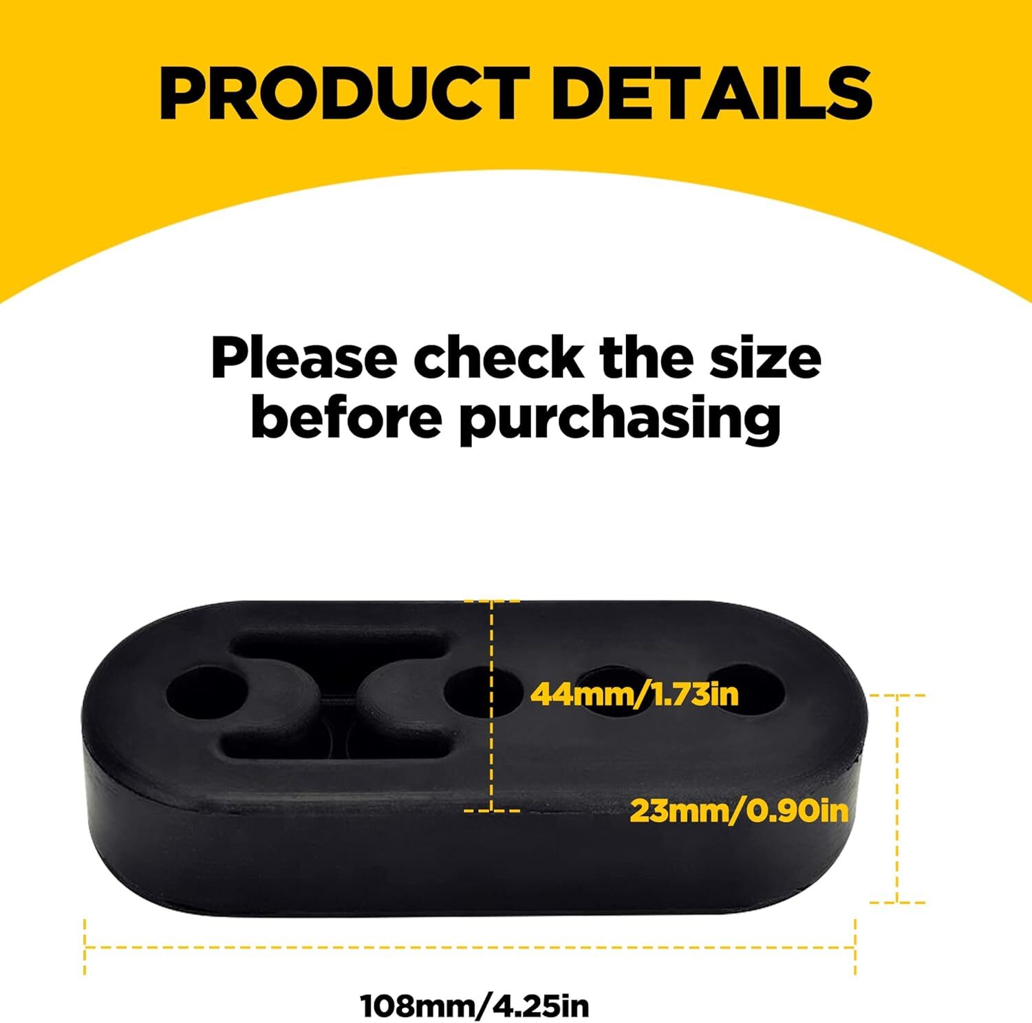 2 Packs Exhaust Hanger4 Hole Rubber Exhaust HangerUniversal Adjustable Insula…