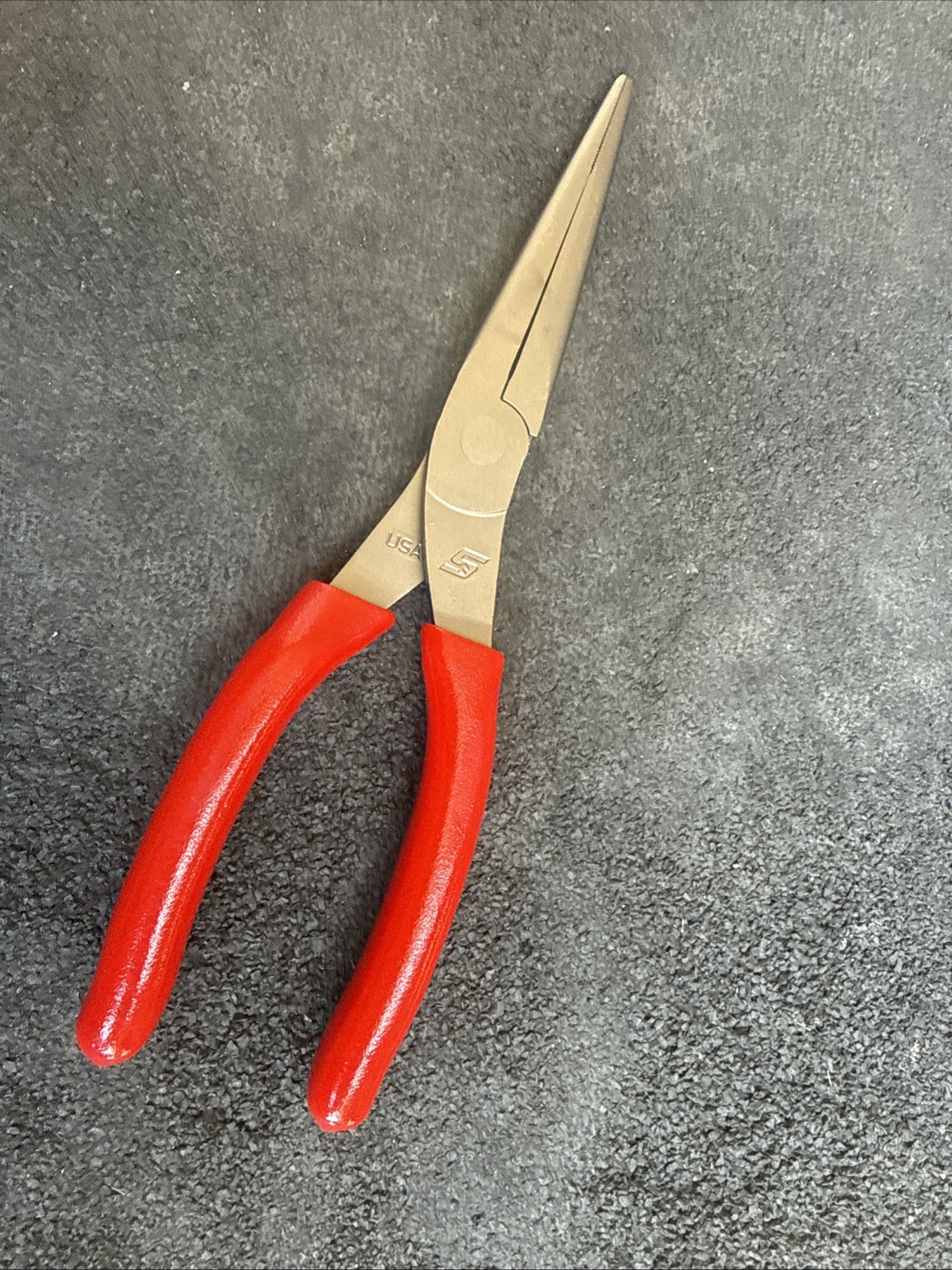 For Snap-on Tools NEW 97ACF 9″in. RED Soft Grip Rounded Jaw Needle Nose Pliers