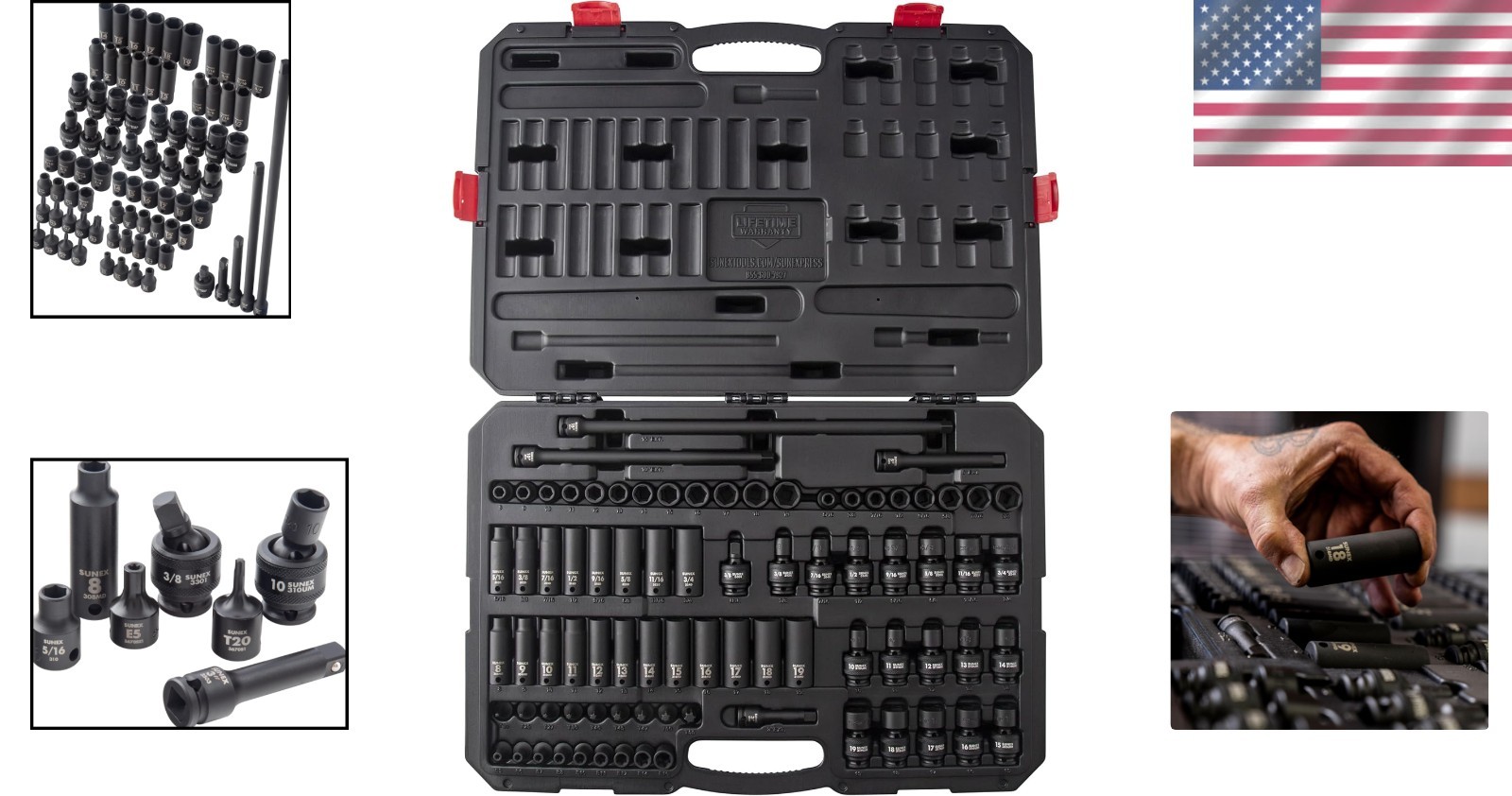 Professional-Grade 80-Piece Impact Socket Set – SAE/Metric, Radius Corner Design