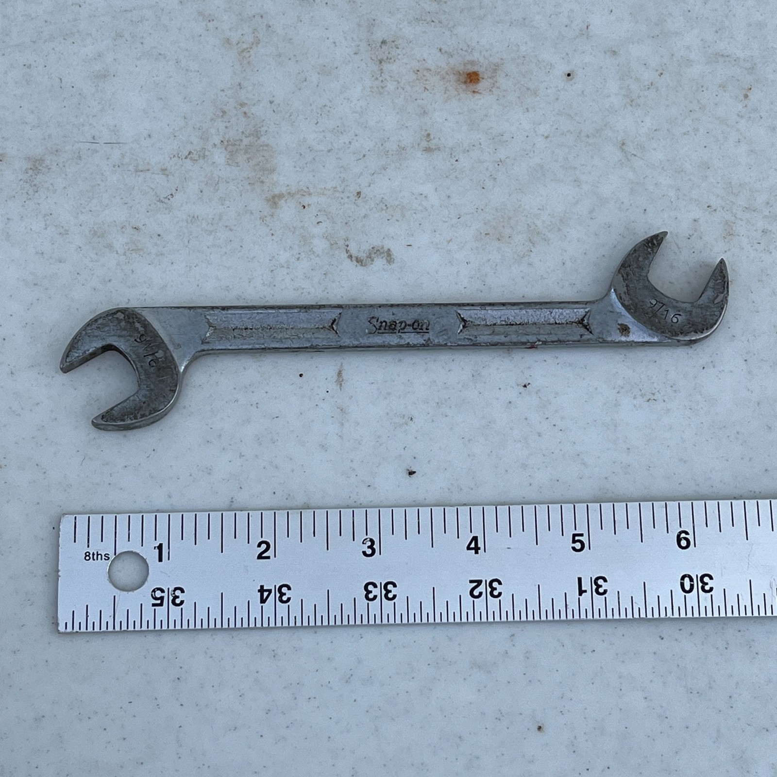 Snap-On Tools V-5218 9/16″ 4 Way Angle Head Open End Wrench Vintage 1954