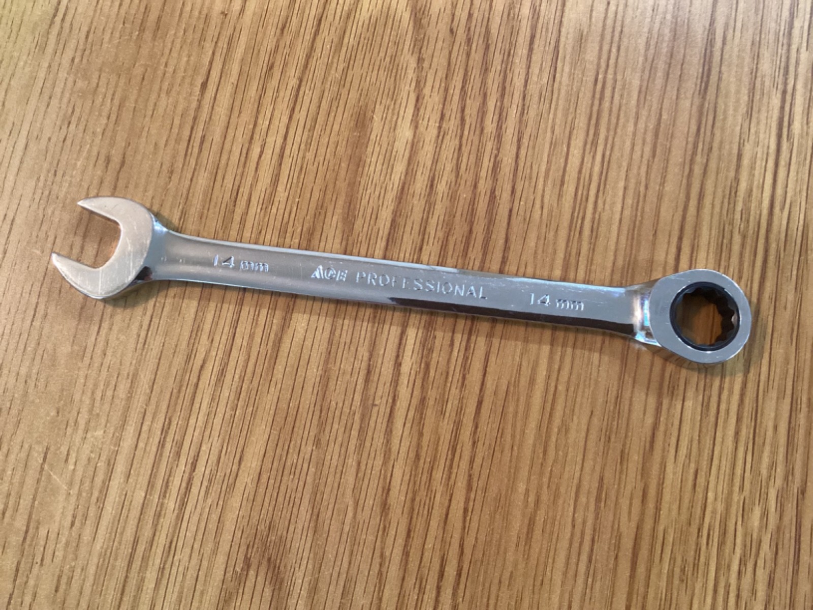ACE Professional Gear Wrench Series 14MM 12 Point Ratcheting Combination Wrench