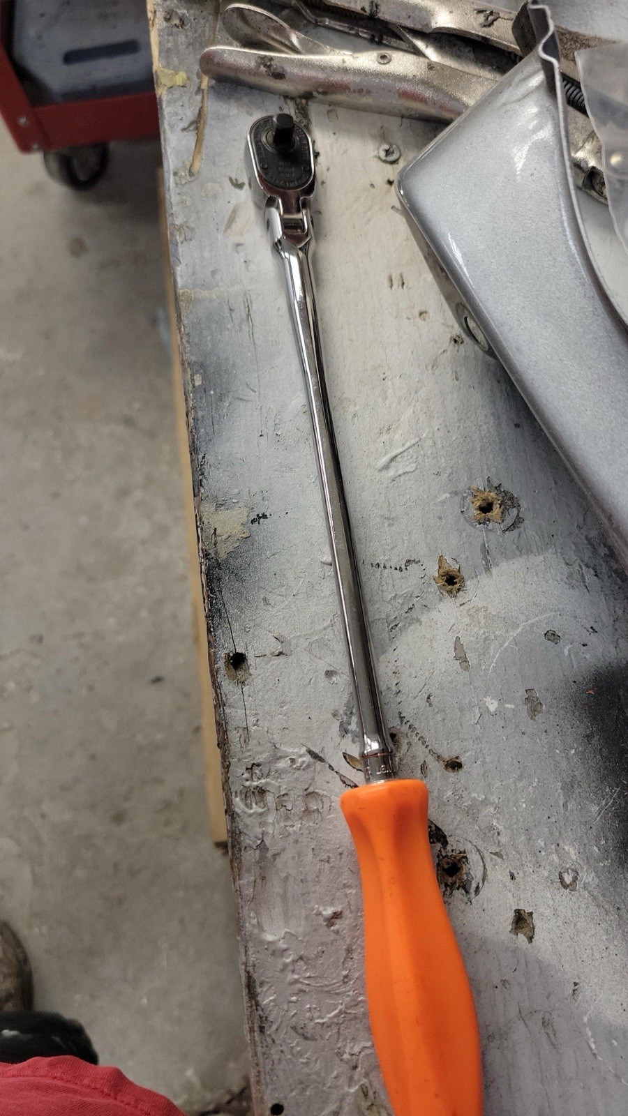SNAP ON – THLLFD72 1/4″ X-Tra Long ORANGE Dual 80 Flex Head Ratchet