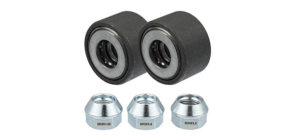 Wheel Stud Installer Tool Iron with 3/4″ Hex Wheel Lug Nuts Kit Set Silver Tone