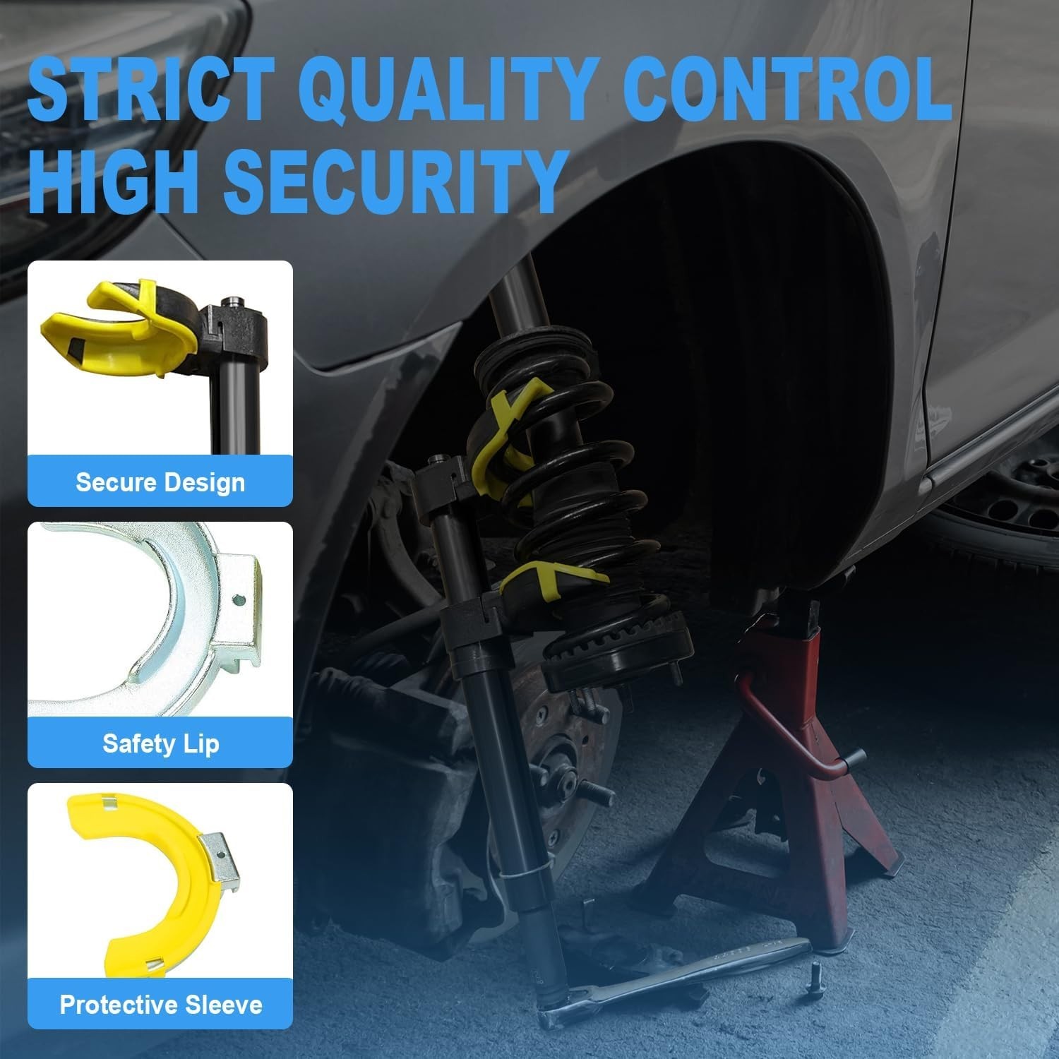 Macpherson Strut Spring Compressor Kit Interchangeable Fork Coil Extractor Tool