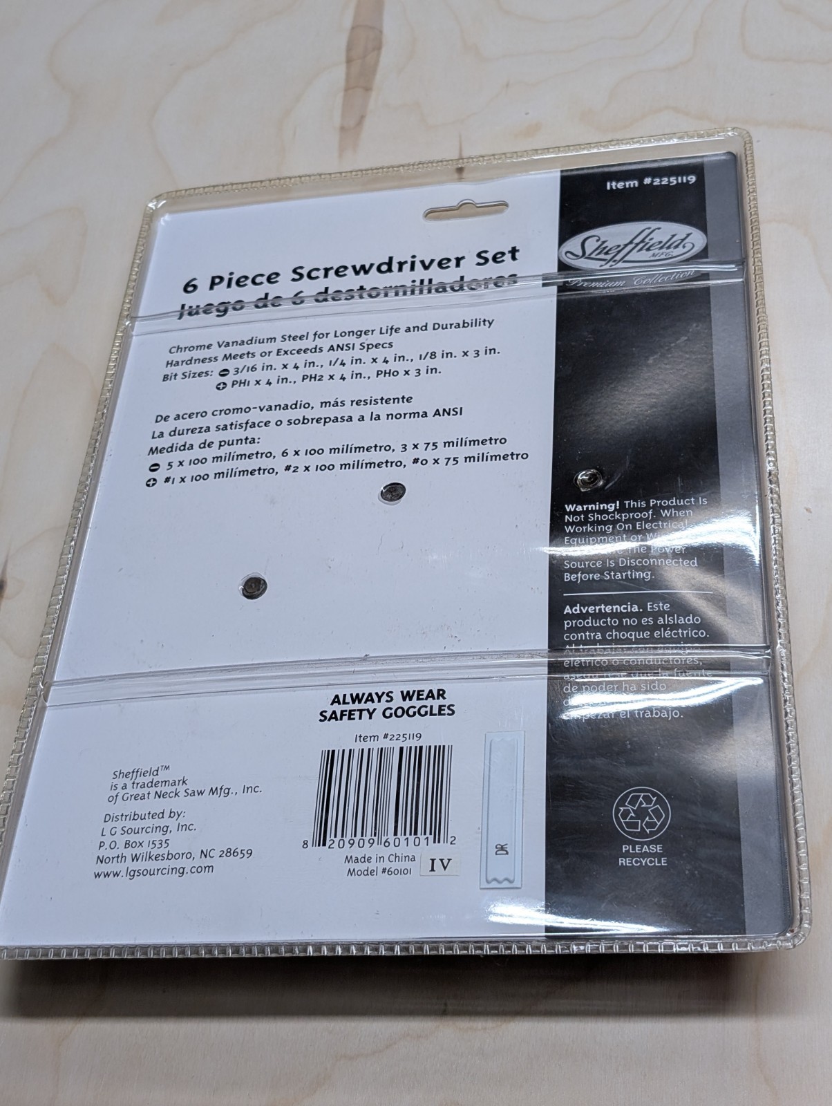 Sheffield Premium Screw Driver 6 Piece Set Real Wood Handles