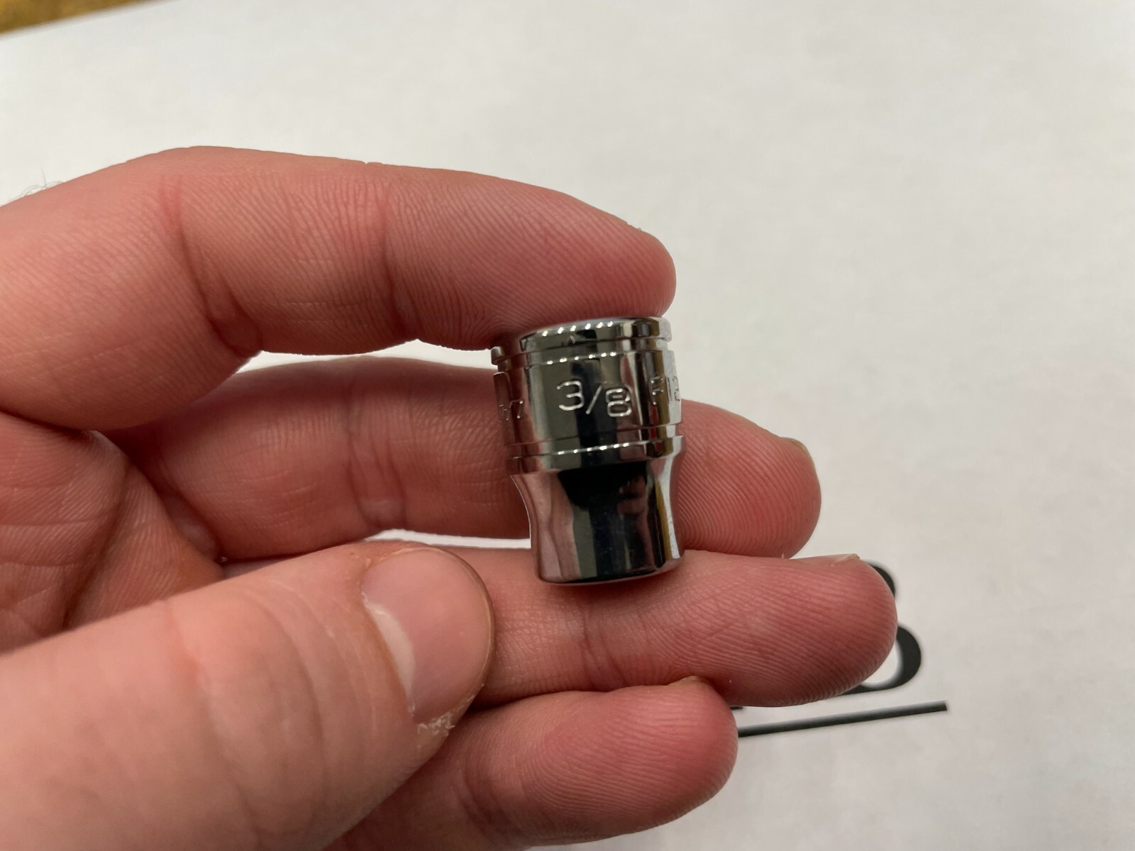 Snap-On Tools USA NEW 3/8″ Drive 3/8″ SAE 12 Point Shallow Chrome Socket F121