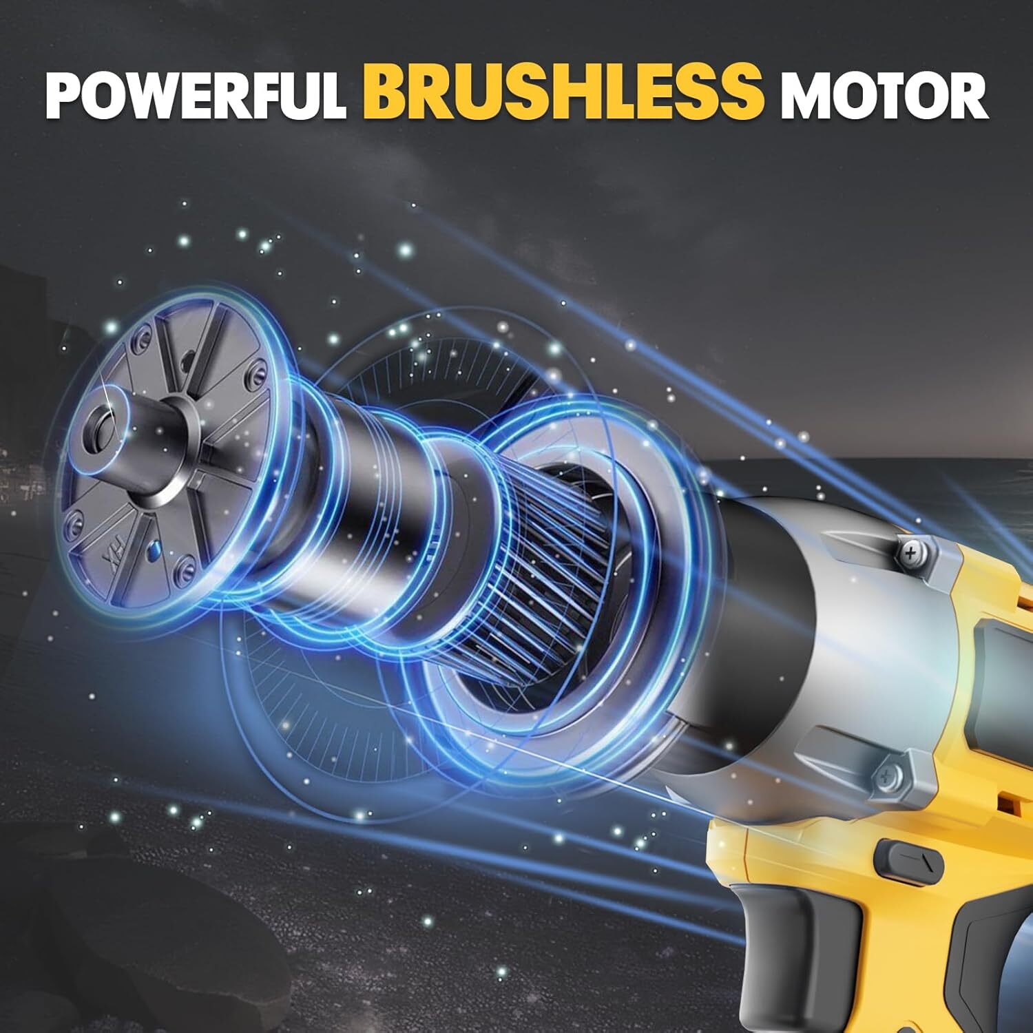 Battery Compatible Cordless Rivet Gun, 2248Lbf Electric Brushless Tool, Pop Up