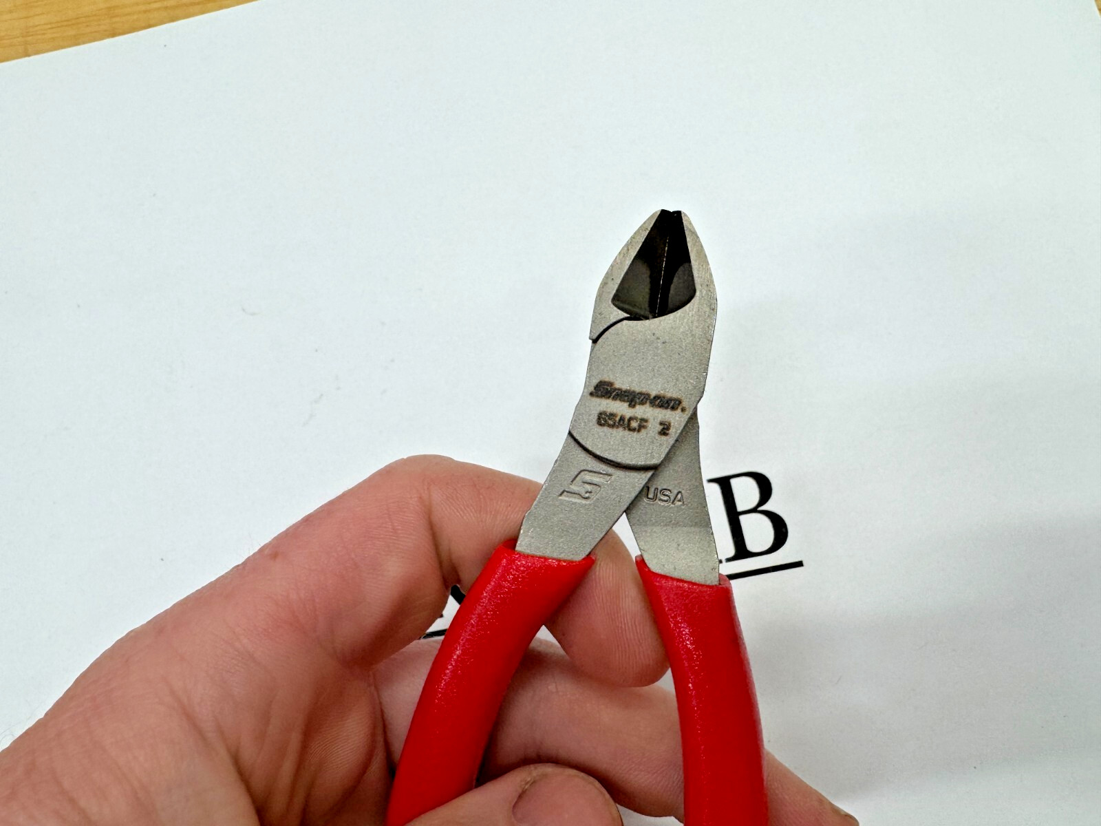Snap-on Tools USA NEW RED 5″ Soft Grip Small Diagonal Cutter Pliers 85ACF