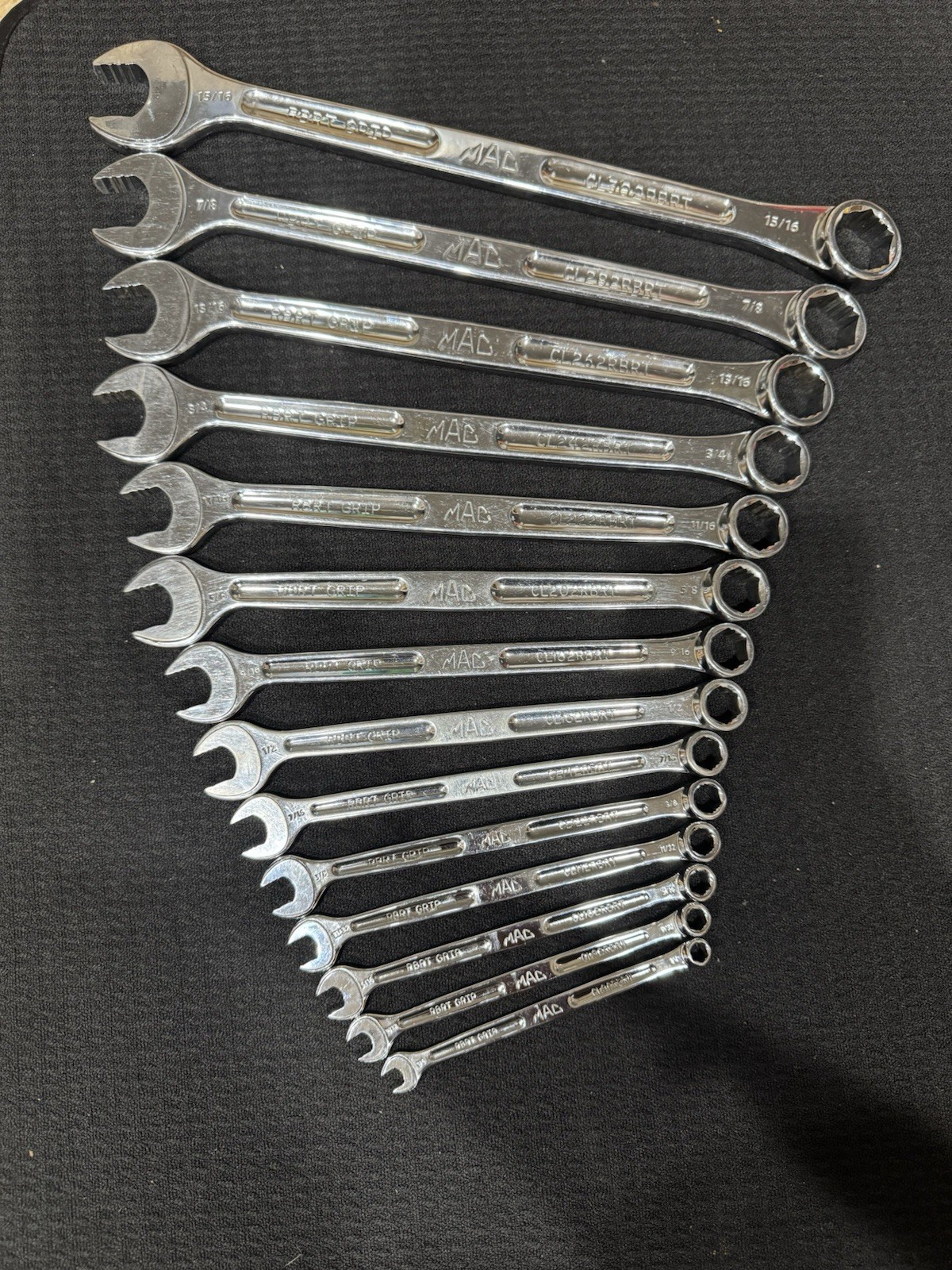 Mac Tools SCL14RBRT 14pc SAE COMBINATION WRENCH SET 6point R.B.R.T 1/4in-15/16in