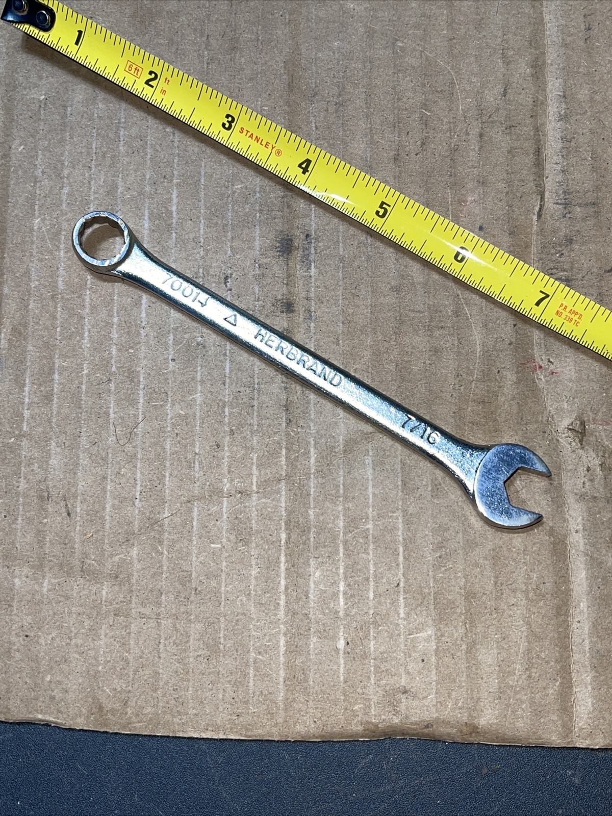 Herbrand 70014 7/16 In SAE Combination Wrench 12 Point Vintage 7/16
