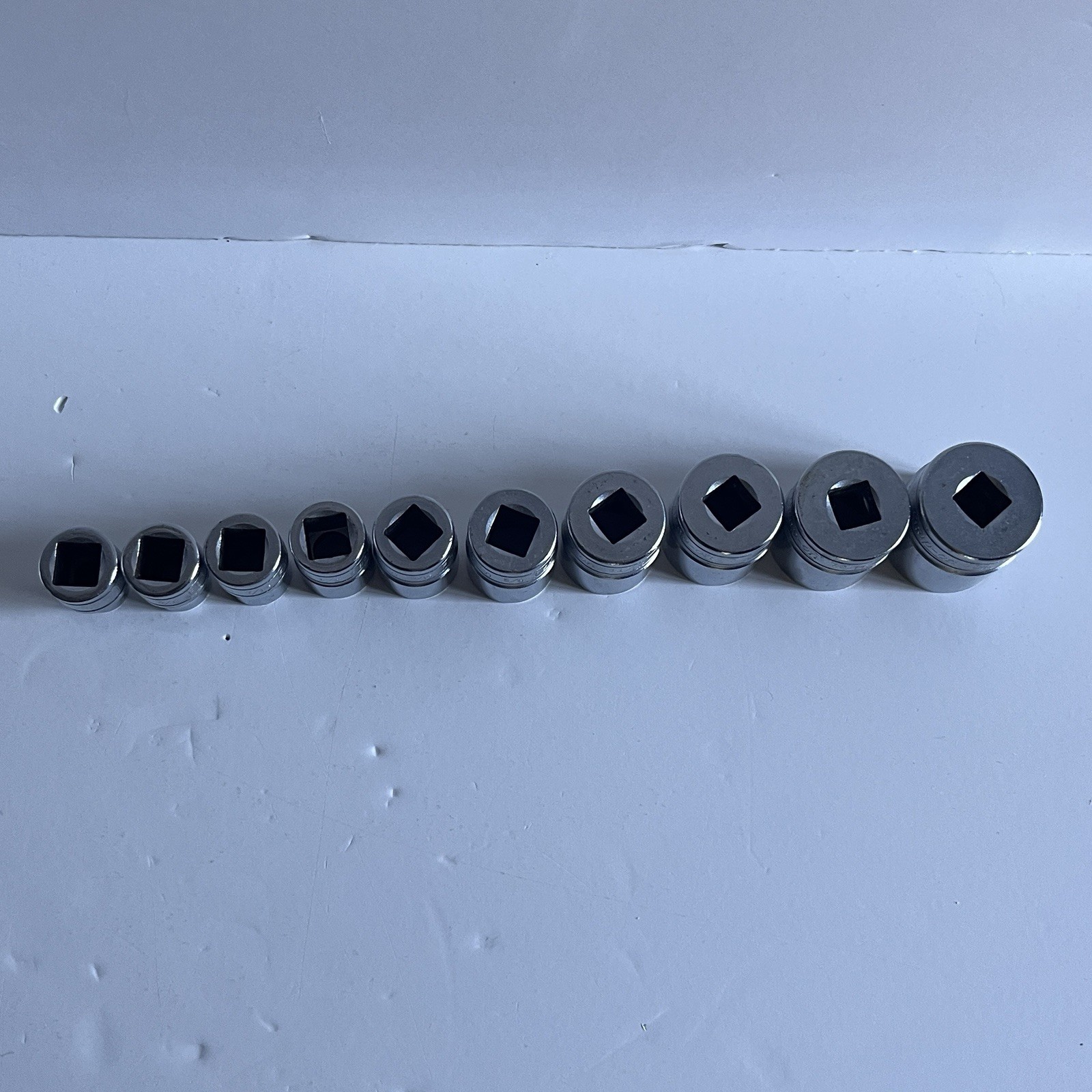 Snap On 10pc SAE Standard Socket FS- Set 3/8″ Drive 6 Point 5/16″ – 7/8″ USA