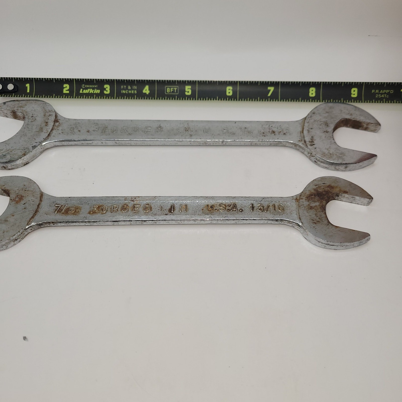 2 9 inch open end SAE 1” x 15/16” 7/8” x 13/16” USA