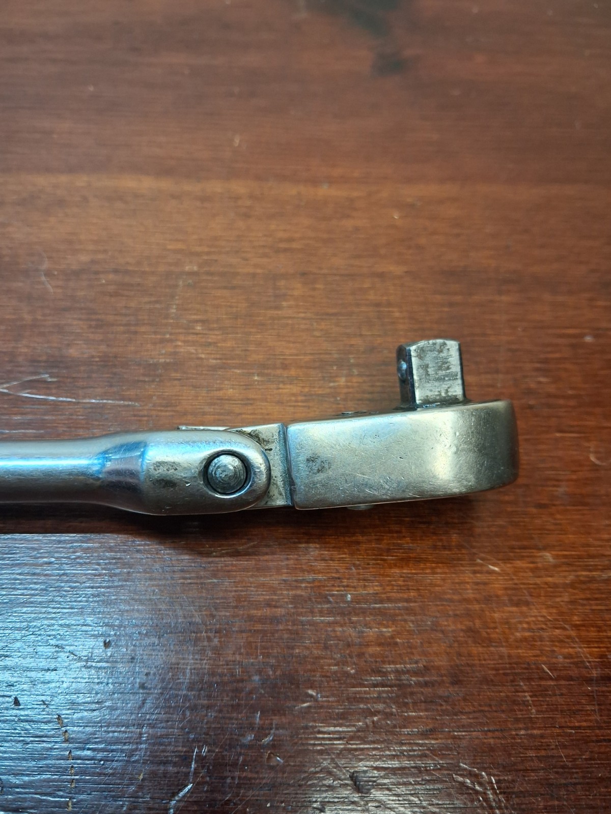 Snap On F731 3/8″ Drive Flex Head Ratchet USA 11″ Long Chrome Vintage USA 🇺🇸
