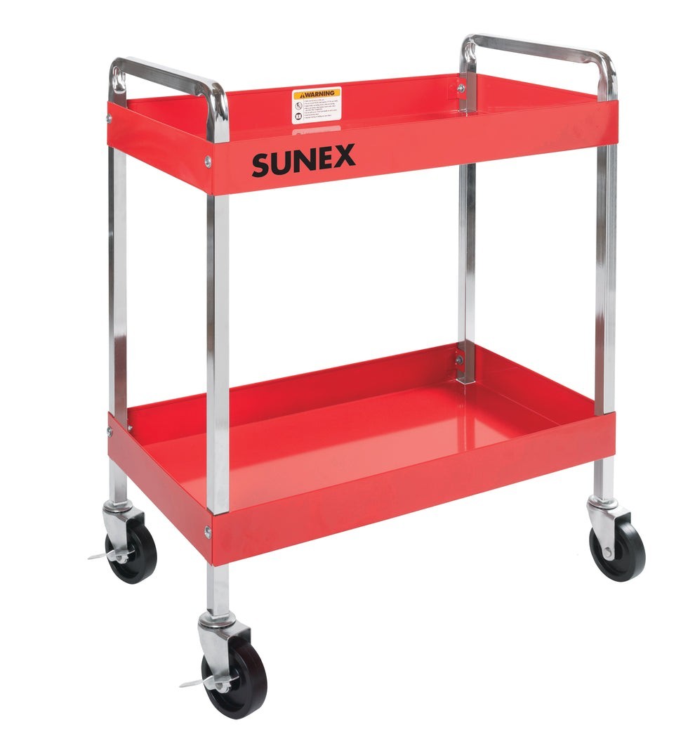 Sunex Tool 8005Sc Red Service Cart With Chrome 30 X 16X 35H