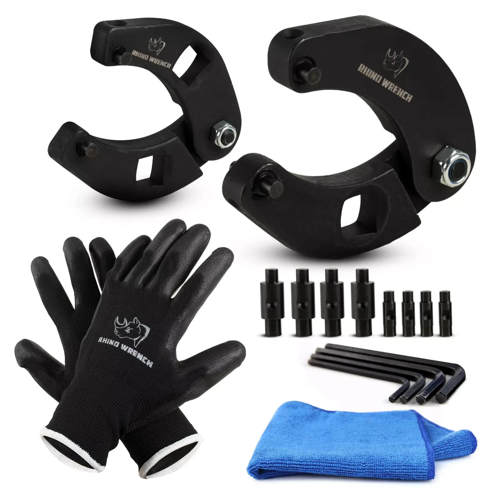 Rhino Gland Nut Wrench – Set of 2 Hydraulic Cylinder Spanner Wrench Adjustable