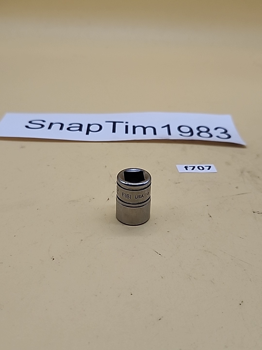 Snap-On Tools 3/8″ Dr 12 pt 1/2″ SAE Shallow Chrome Socket F161 USA