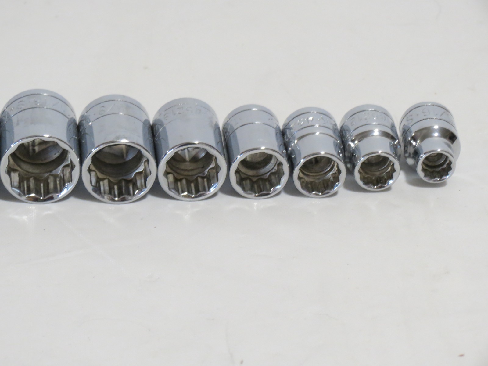 SK Tools Sockets SAE 3/8″ Drive 12 PT. 10 Pcs 5/16 5/8 7/16 1/2 9/16 3/8 etc