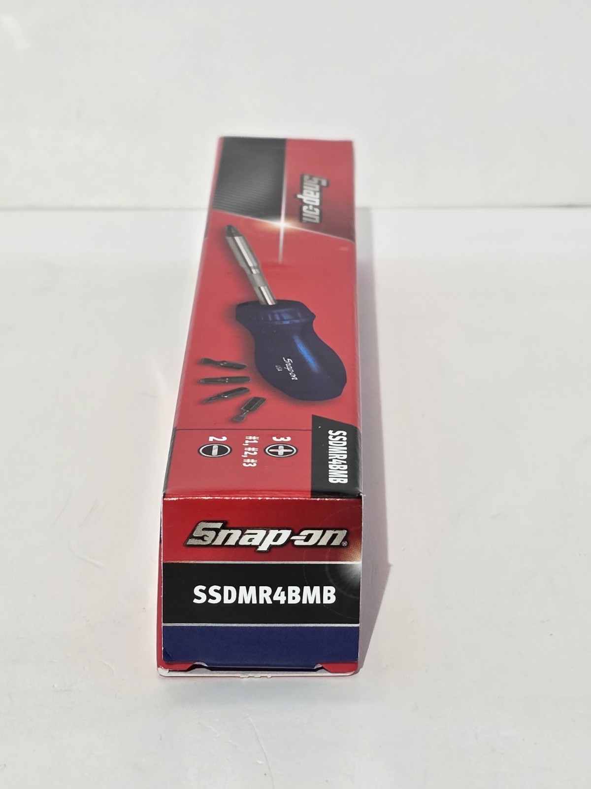 NEW! Snap-on Tools USA POWER BLUE Hard Handle Ratcheting Screwdriver SSDMR4BMB
