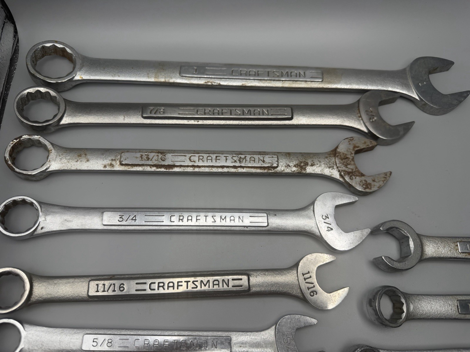 Lot of 23 ~ VTG Craftsman Combination Wrenches SAE & Metric Double Open, Midget