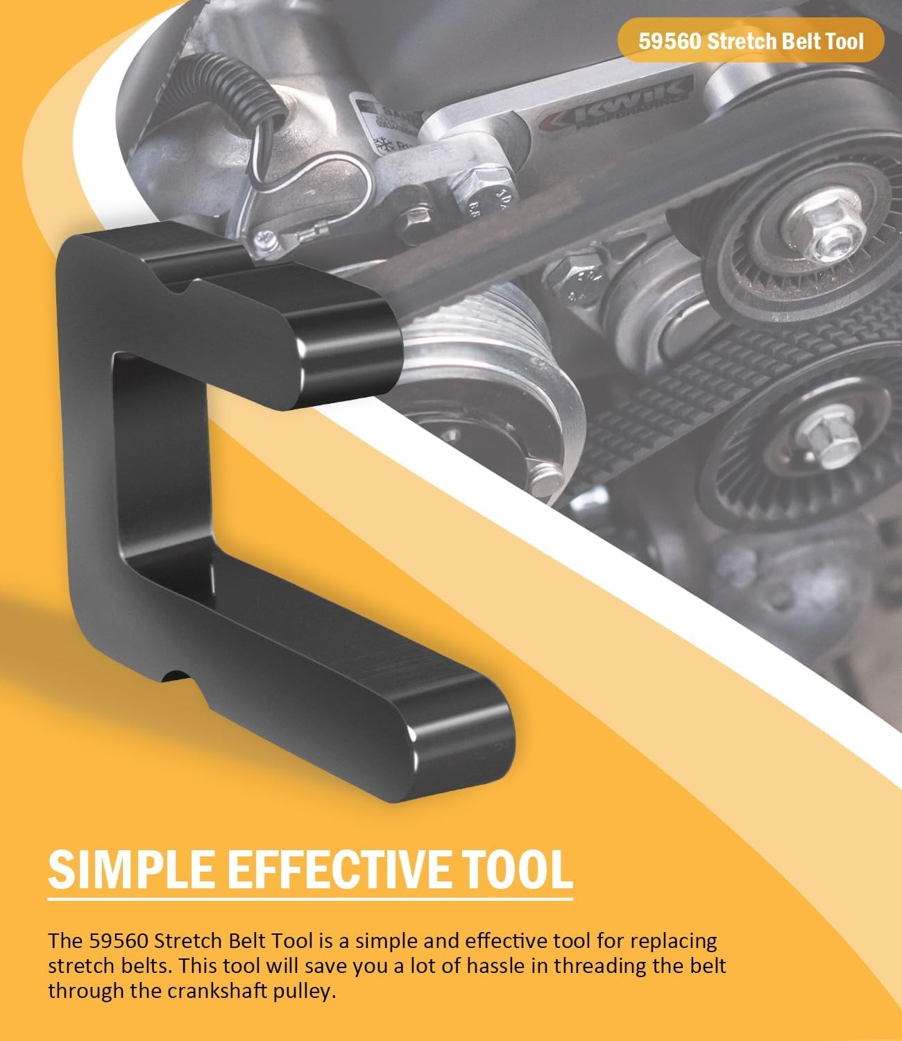 Stretch Belt Tool 59560 for GM 5.3.L 6.2L 6.6L Gas Engines 2014-newer