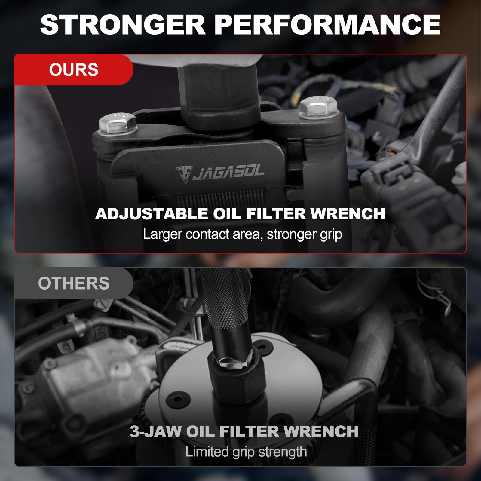 Adjustable Oil Filter Wrench 60-80mm Heavy Duty 1/2 Inch Drive Removal Tool