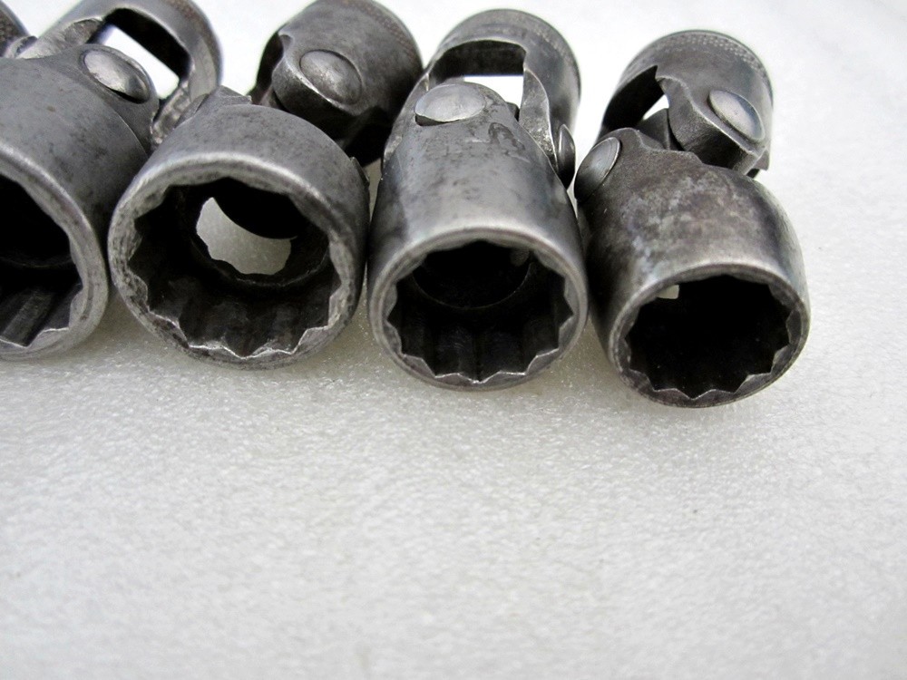 1940’s Craftsman 3/8″ Drive 6pc SAE 12pt Flex End Socket Set H BE USA