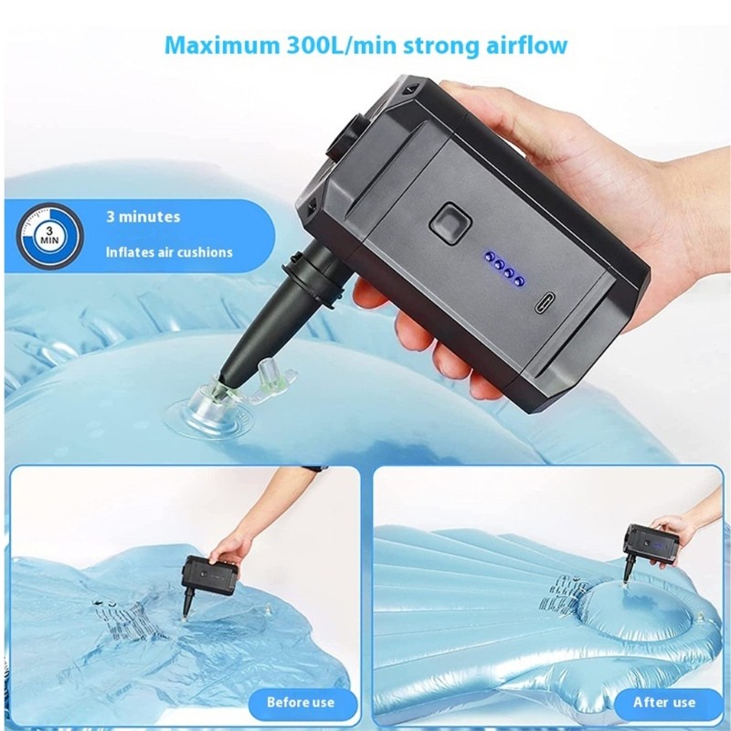 5200mAh Battery Rechargeable Air Pumps Inflates Deflates Camping Mattress Tents