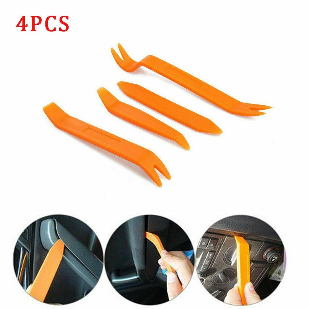 4 Pieces Car Trim Removal Kit Panel Tool Pry Door Interior Clip Set Dash Plastic